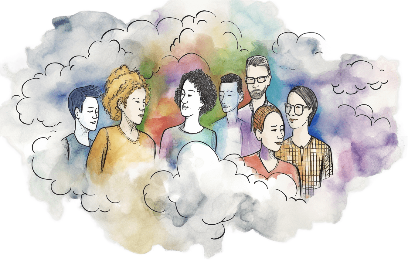 Personen und Gruppen in einer Cloud