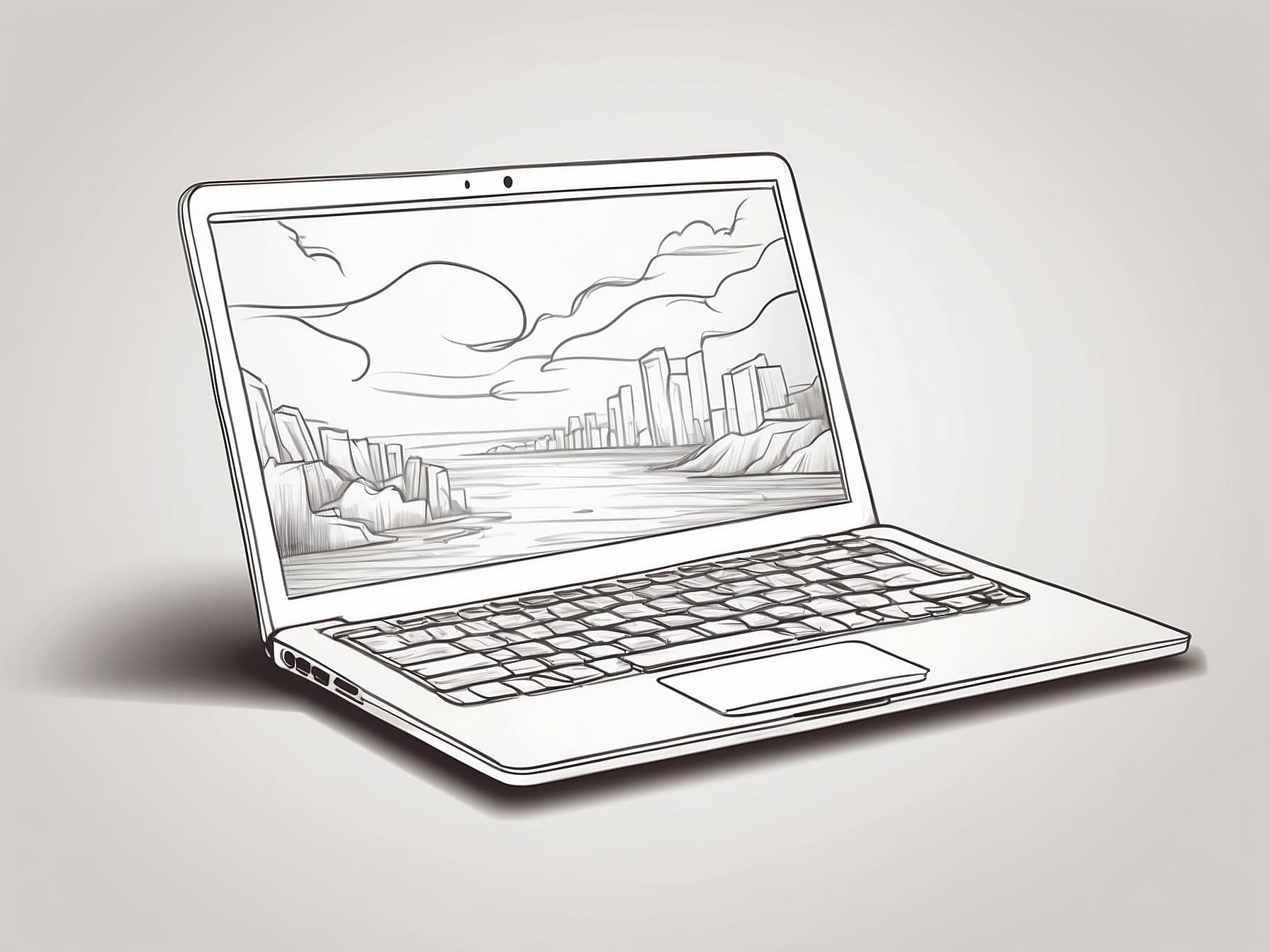 Ein Laptop, mit Bildhater Darstellung