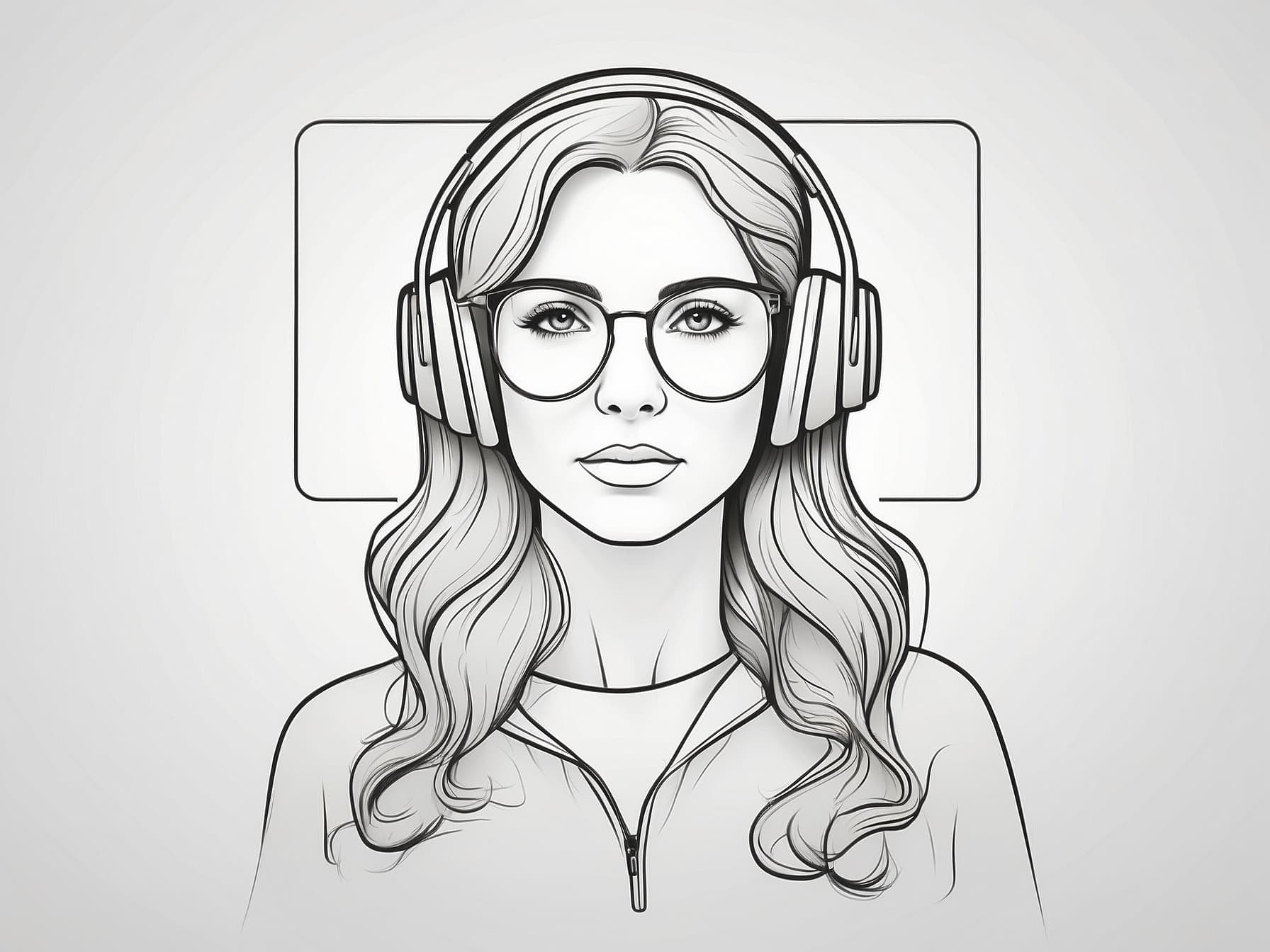 Eine Frau mit Kopfhörern die in einem Video spricht