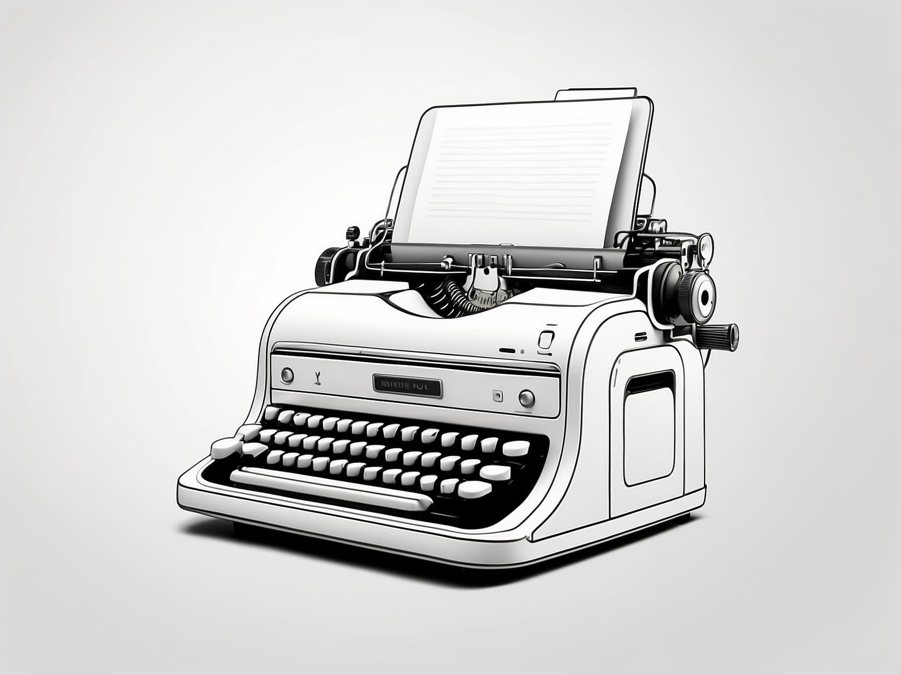 Schreibmaschine, als Symbol für Texte aller Art