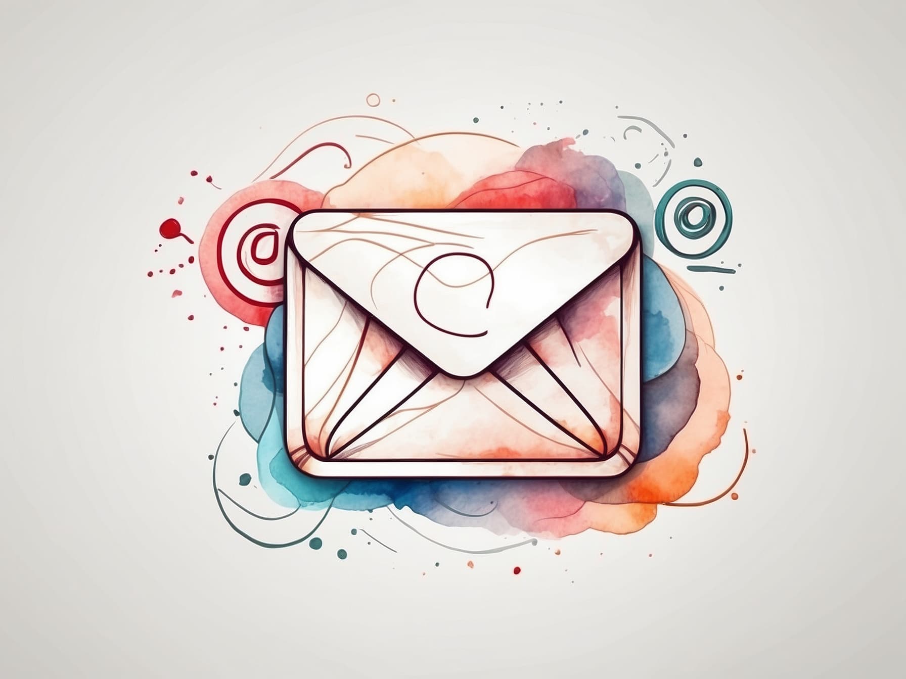 Ein buntes E-Mail-Marketing Symbol