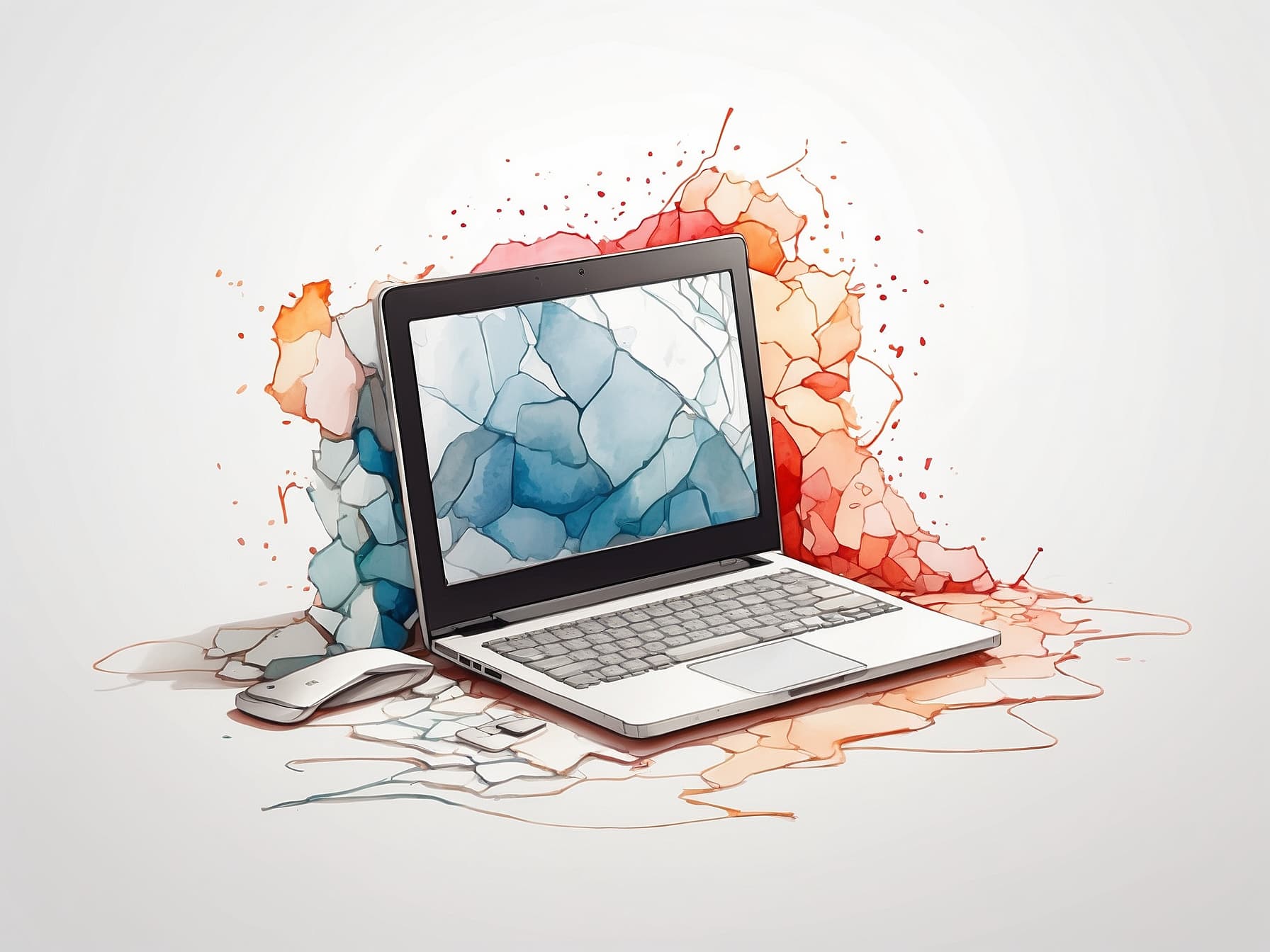 Laptop in Scherben - für Programm Absturz