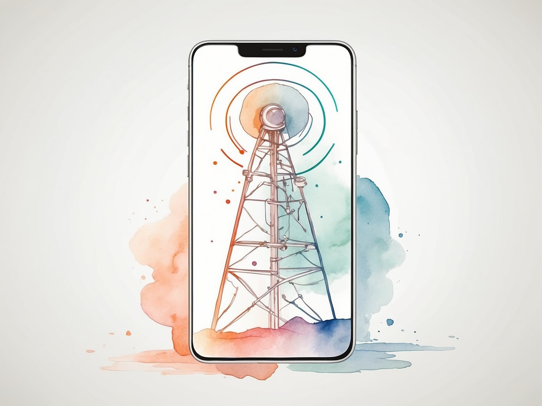 Ein Smartphone mit Antenne im Display