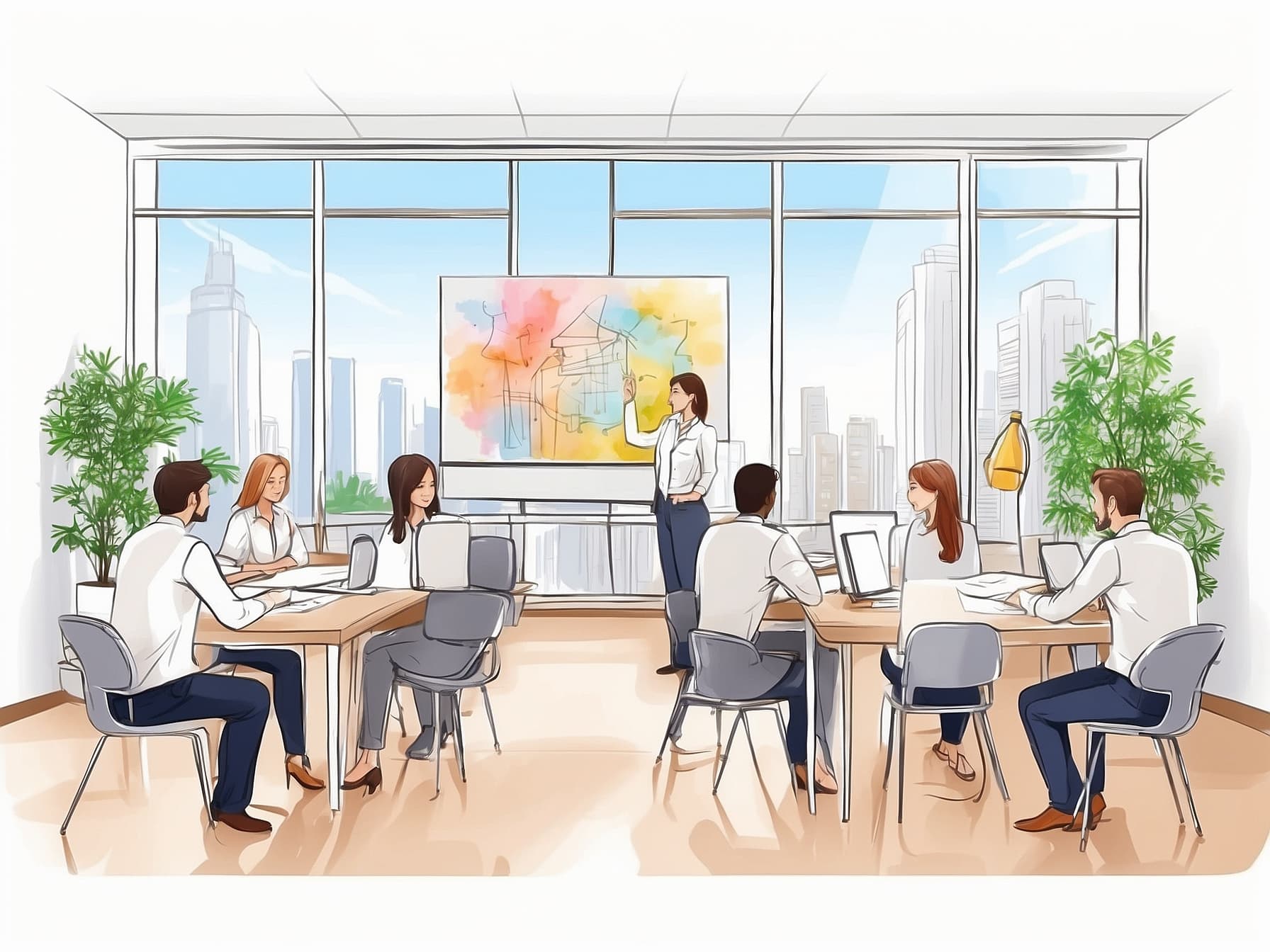 Ein volles Lehrerzimmer bei einer Besprechung