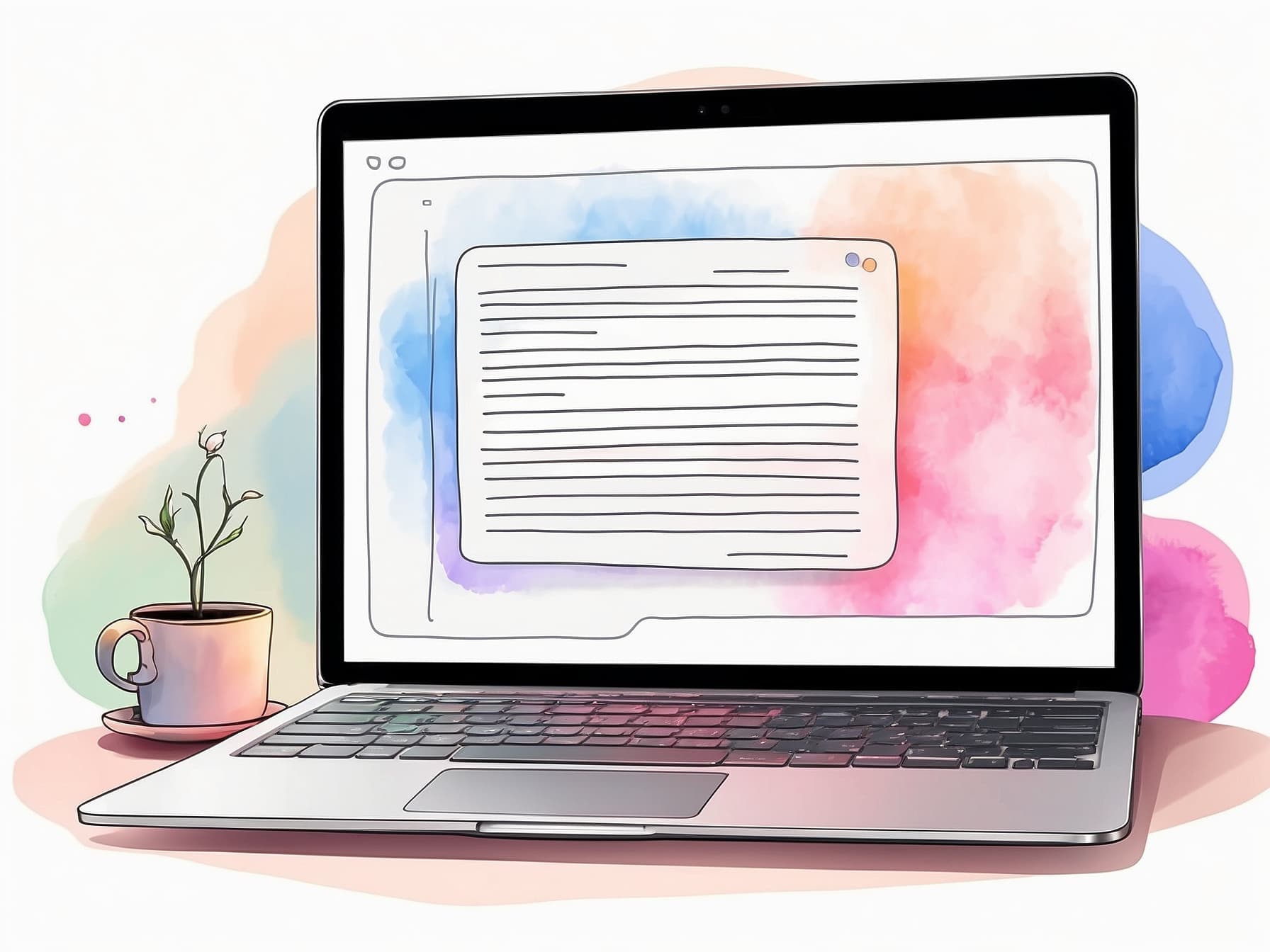 Ein Chat-Dialog auf dem Laptop