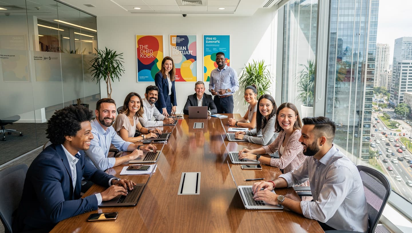 Ein Team Meeting zum Thema KI