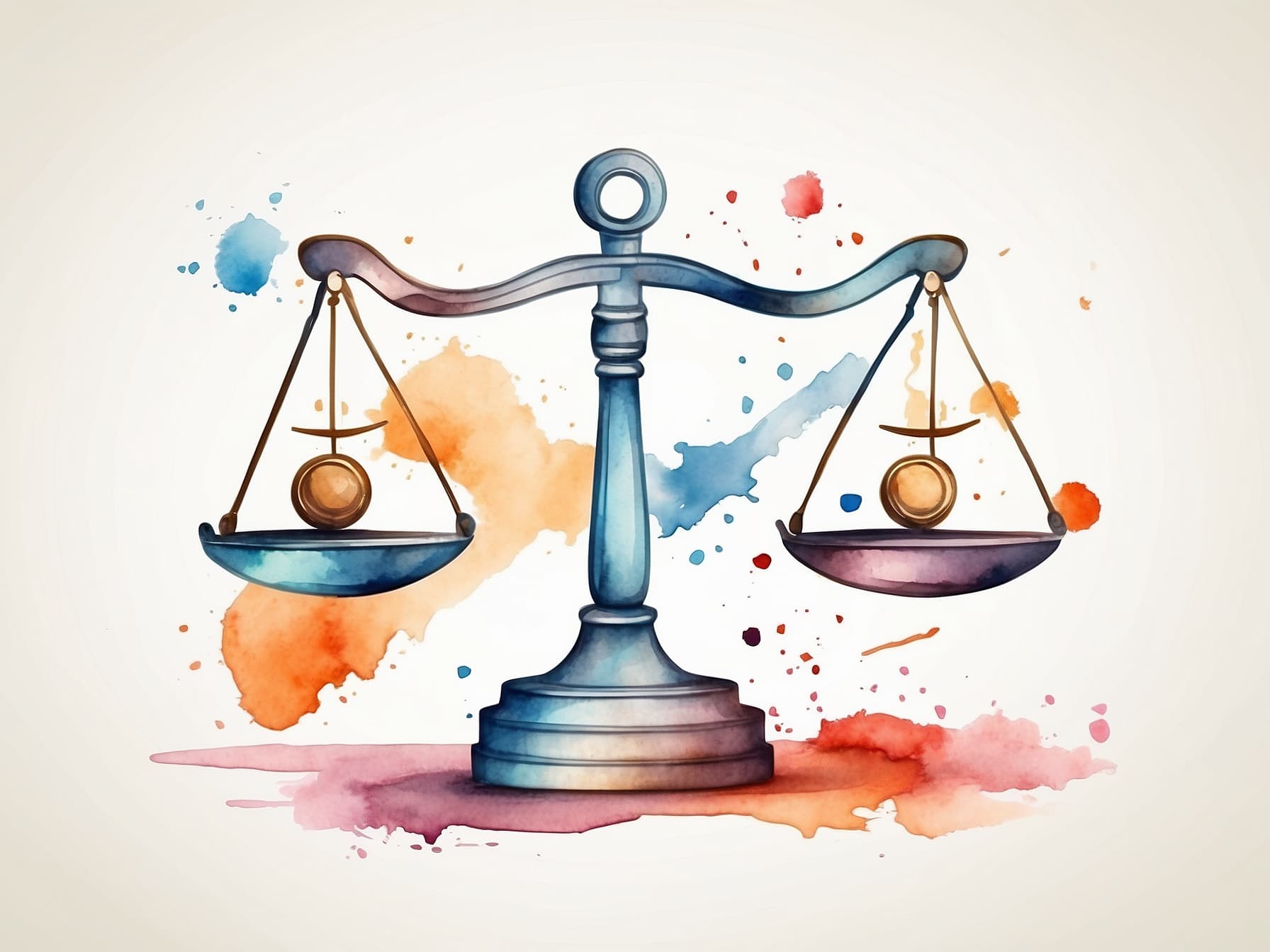 Eine Waage in Balance für das Gesetzeskonforme