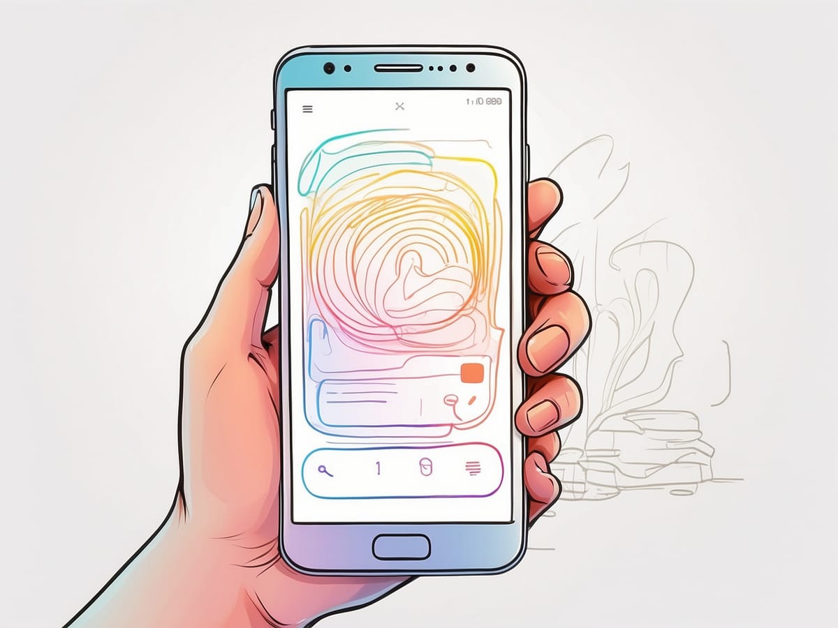 Ein Smartphone mit App