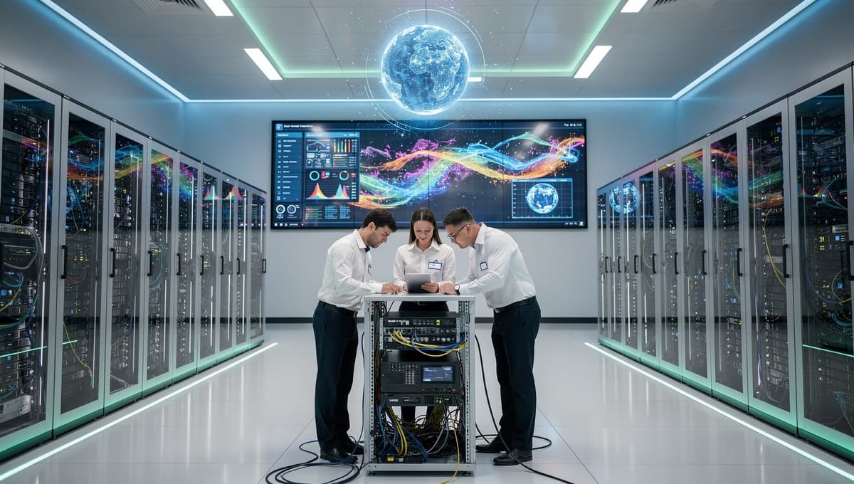 Einblick in ein großes Rechenzentrum