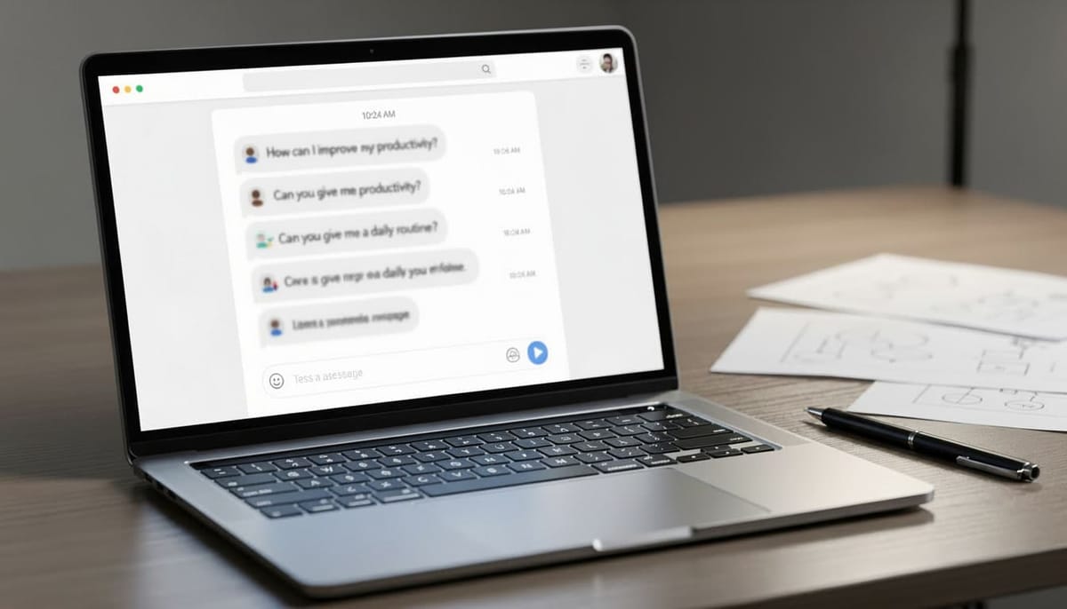 Ein offener KI Chat Dialog