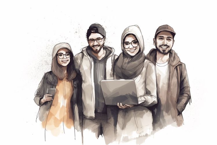 Gruppe von unterschiedlichen Menschen