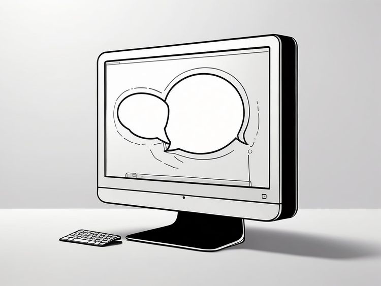 Ein Computer mit künstlicher Intelligenz Symbolik in schwarz-weißer Farbgebung