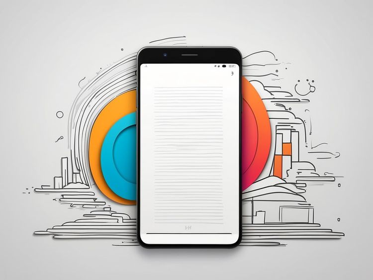 Ein Smartphone mit Text aus dem ein Video erstellt wird