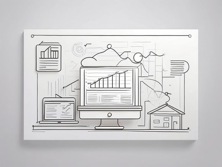 Abbildung div. Statistiken am Computer zum Erfolg von z.B. Marketing-Kampagnen