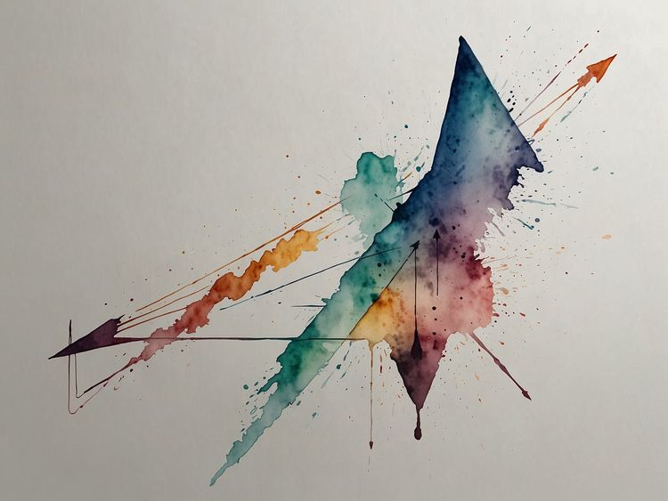 abstrakte ansteigende Grafik - hier für Evolution von KI