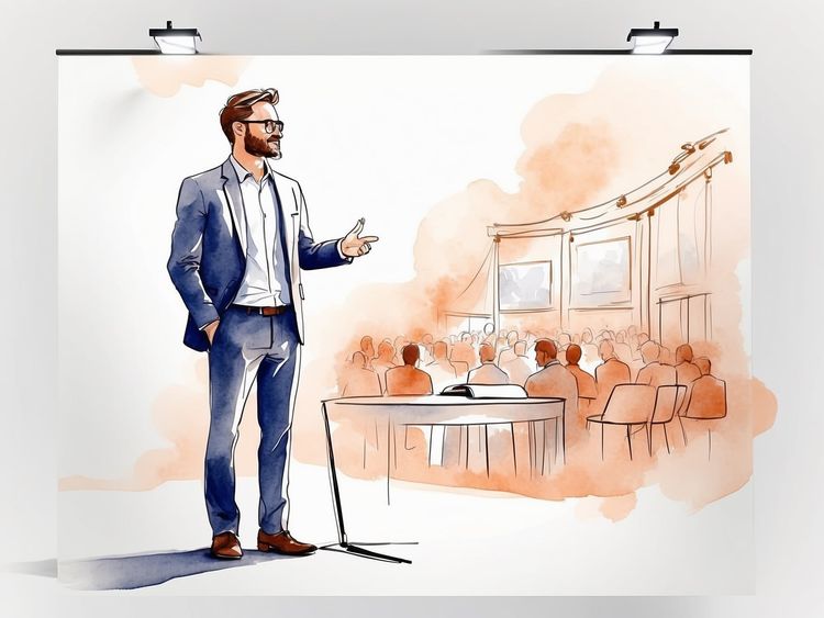 Ein Keynote Speaker bereitet sich vor