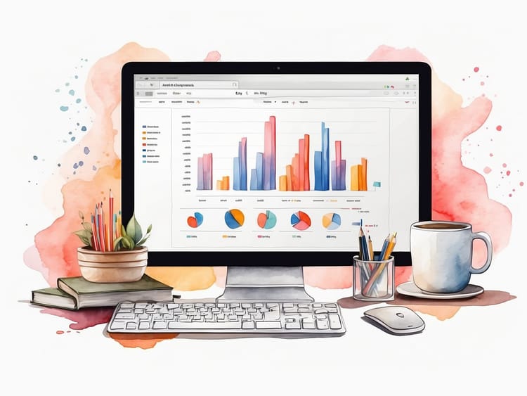 Ein Excel Arbeitsblatt auf dem Monitor dargestellt