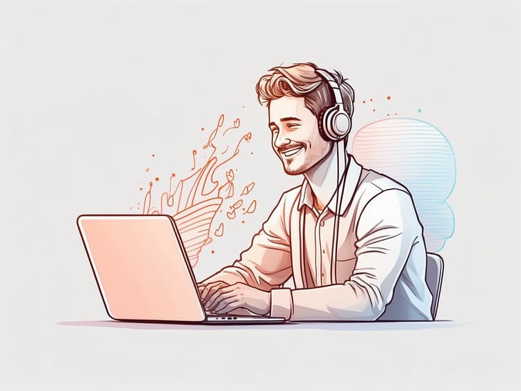 Der Laptop antwortet auf Spracheingaben seines Besitzers