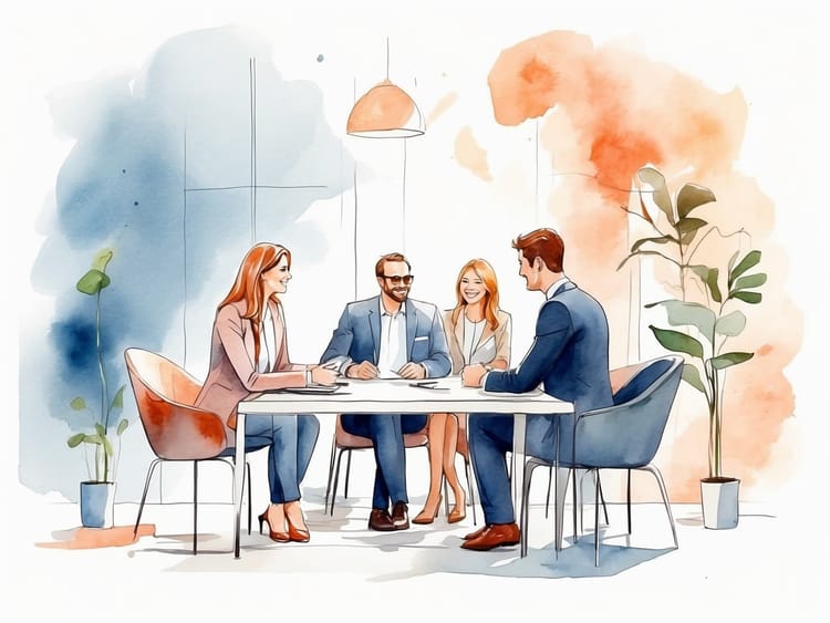 Ein Meeting über KI-Lösungen