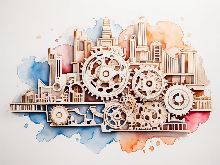 Zahnräder die automatisiert Arbeiten
