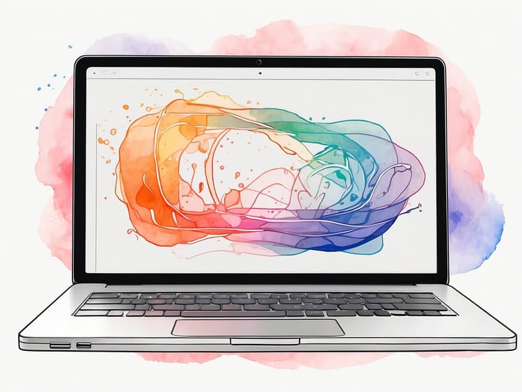 Ein KI Modell am Laptop dargestellt