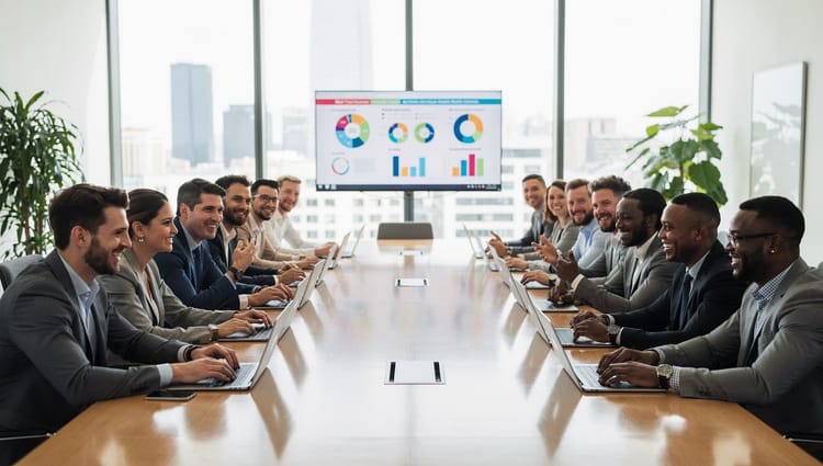 Ein Firmenmeeting zur Firmentransformation