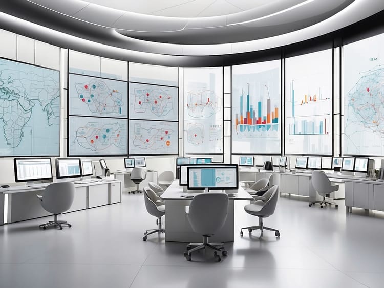 Ein großes Datencenter um die Software zu überwachen
