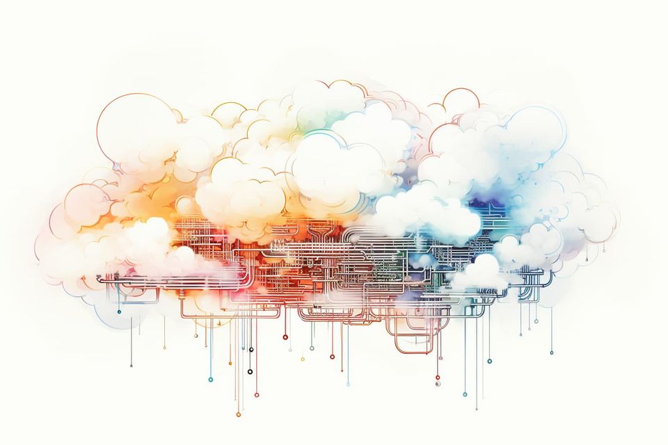 Digitale Cloud die verbindet