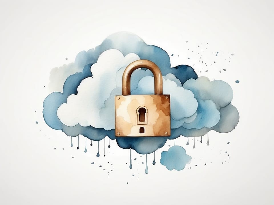 Eine Cloud mit Schloss davor
